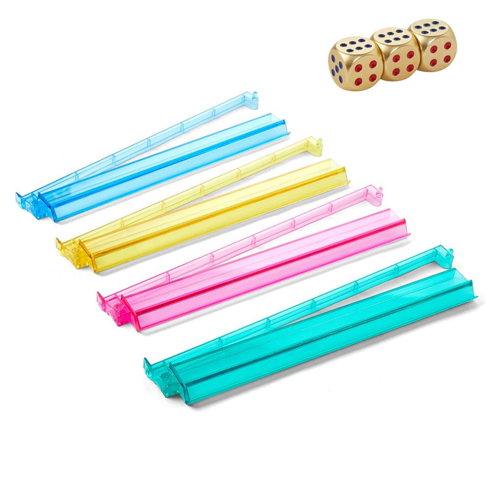 TAIKULA mahjong racks with pushers in clear acrylic for organized gameplay