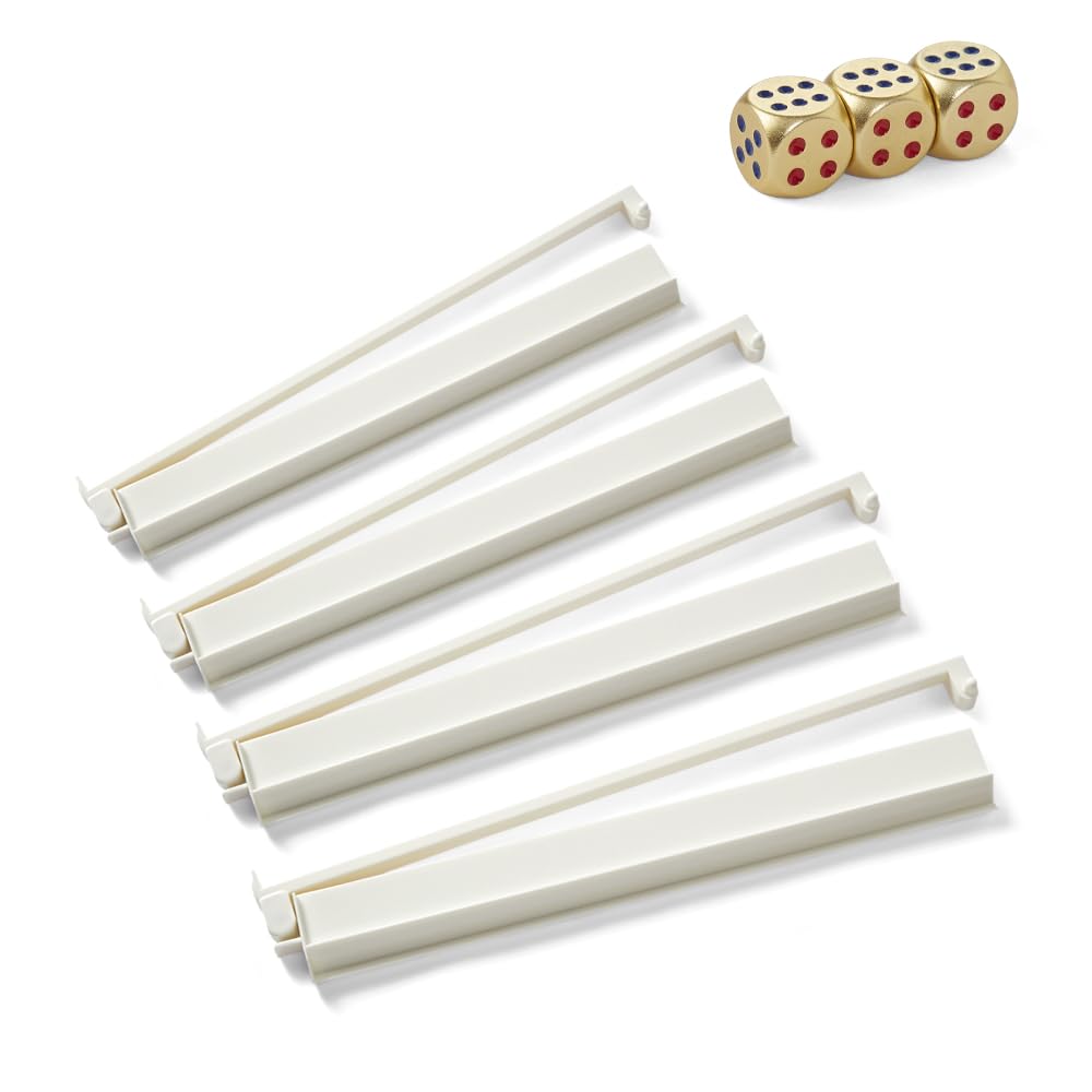 Taikula Mahjong racks with pushers in clear acrylic for organized tile handling.
