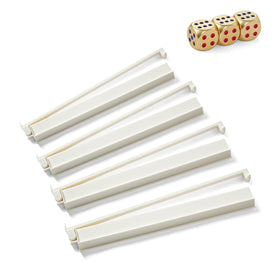 Taikula Mahjong racks with pushers in clear acrylic for organized tile handling.