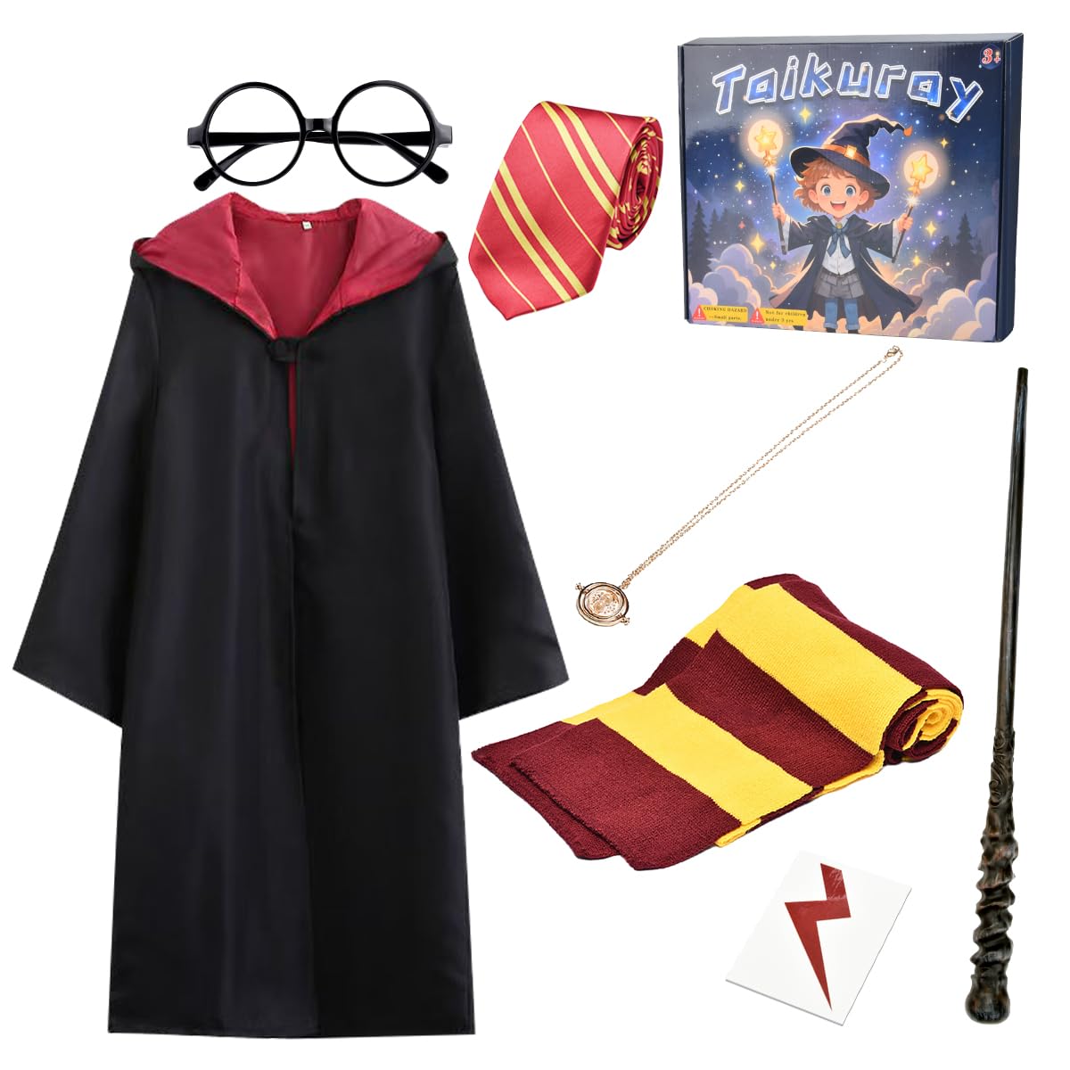 Taikuray Wizard Costume robe flows beautifully for an eye-catching fantasy look.