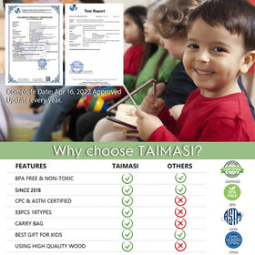 Taimasi wooden tambourine for safe, playtime percussion.