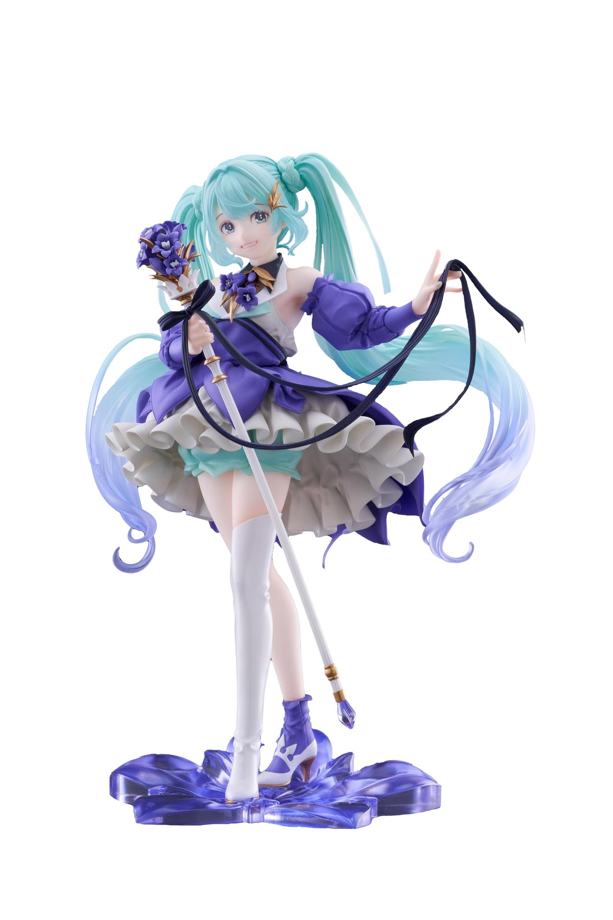 Taito Hatsune Miku AMP+ figure front view, perfect for display and fan collections.
