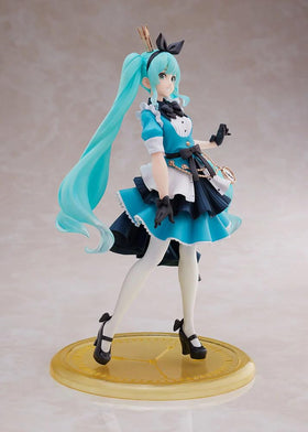 Hair detail on Taito Hatsune Miku Princess AMP Figure Alice ver highlights texture