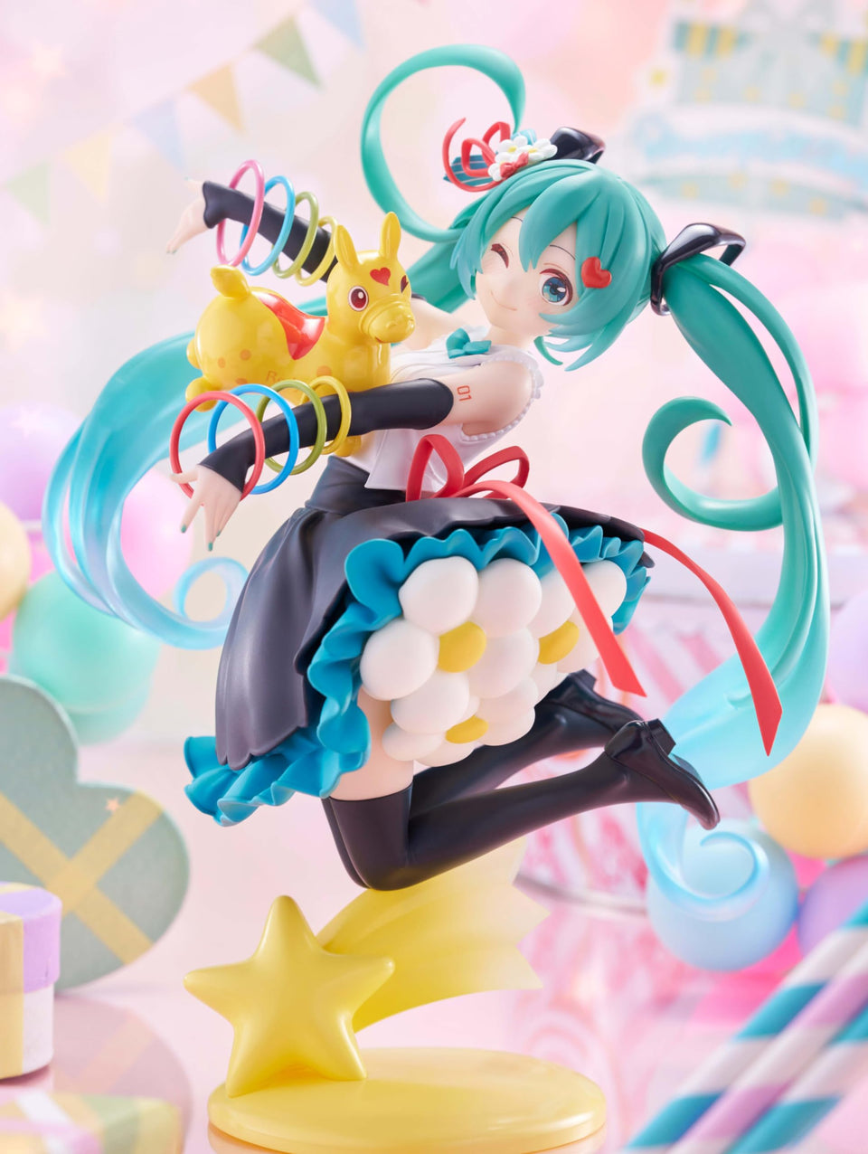 Taito Hatsune Miku x Rody AMP+ figure on base stand for display and collection.