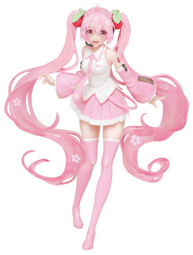 Taito Hatsune Miku Sakura Version 7-inch figure front view for display.