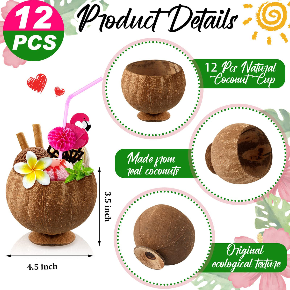 Taiyin Hawaiian luau decor cups for festive poolside celebrations.