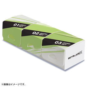 Takara Tomy Beyblade X BX-12 deck case compartments show organized storage.