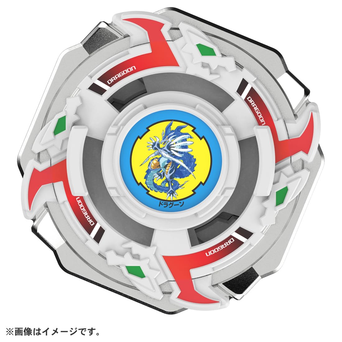 Takara Tomy Beyblade X Dragoon Storm drill bit included for setup tweaks.