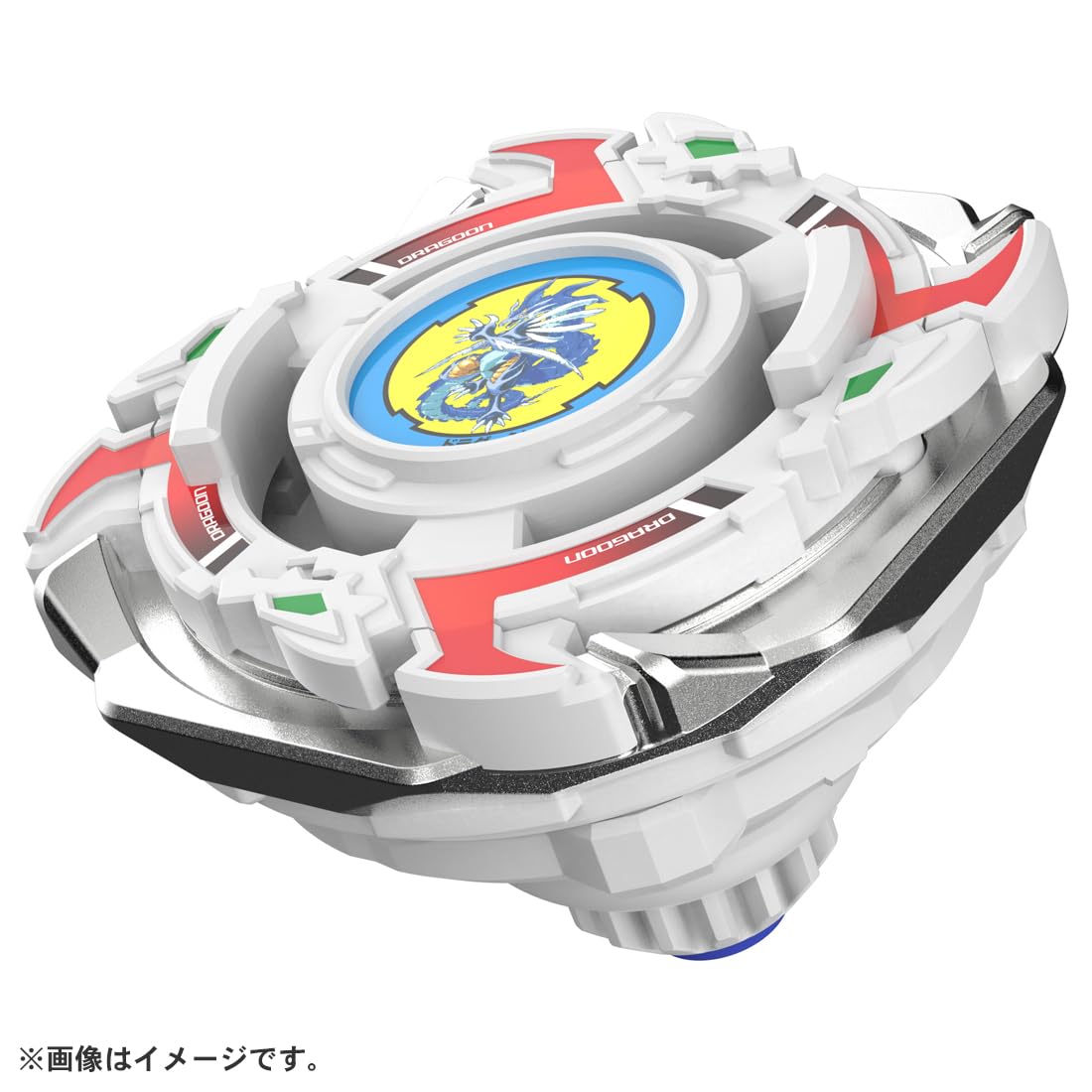 Takara Tomy Beyblade X Dragoon Storm ratchet ready for precise launches.