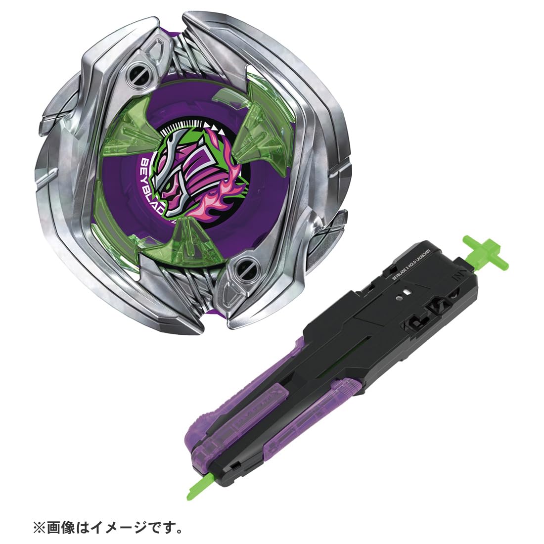 Takara Tomy Beyblade X UX-09 Samurai Saber features a built-in grip for steady launches