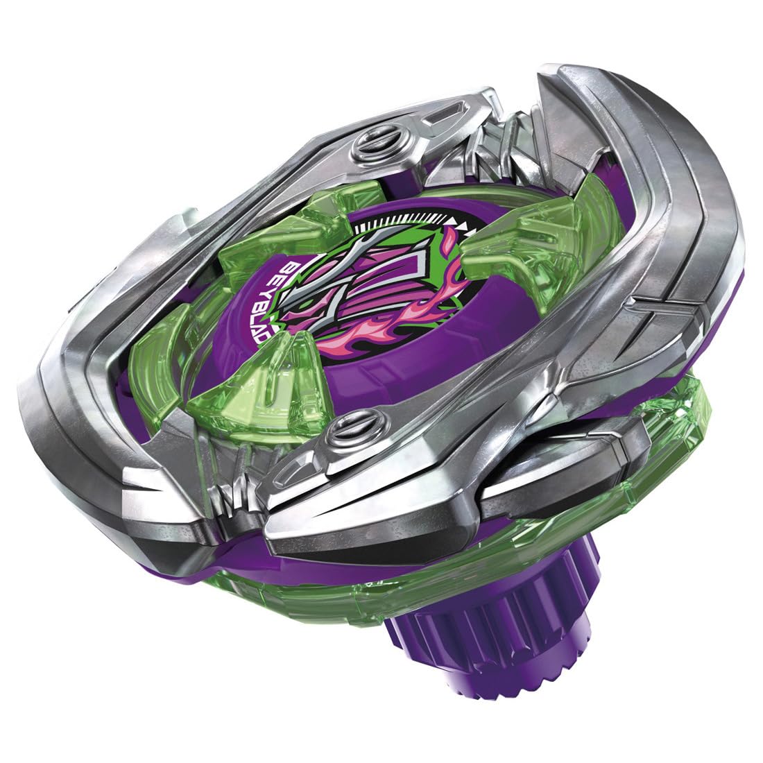 Takara Tomy Beyblade X UX-09 Samurai Saber shows outer perimeter metal distribution for stability in play