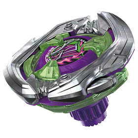 Takara Tomy Beyblade X UX-09 Samurai Saber shows outer perimeter metal distribution for stability in play