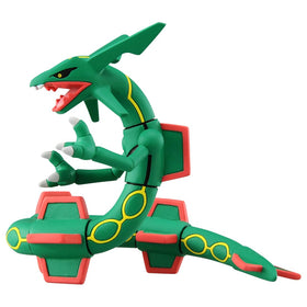 Takara Tomy Moncolle Rayquaza figure back view highlighting silhouette