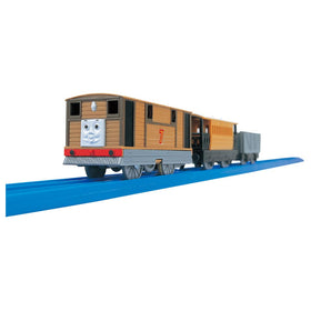 Takara Tomy Plarail Thomas TS-11 Toby AF27 front view for vivid train play.