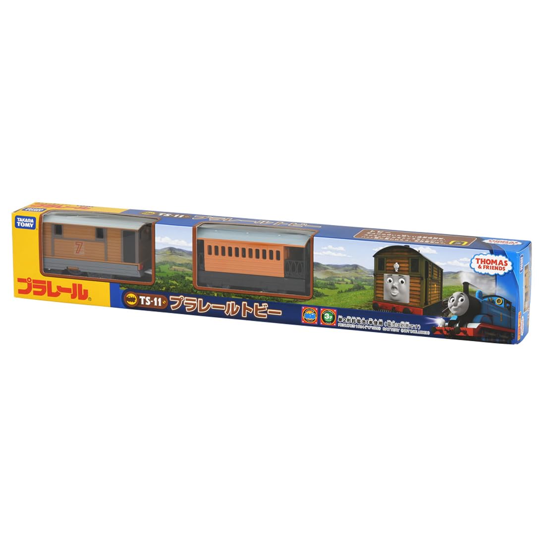 Takara Tomy Plarail Thomas TS-11 Toby AF27 play-ready scene idea.
