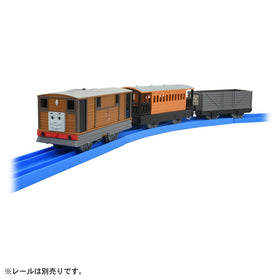 Takara Tomy Plarail Thomas TS-11 Toby AF27 track compatibility for easy setup.