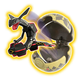TAKARA TOMY Pokedelze Moncolle Black Rayquaza ready for target challenges.