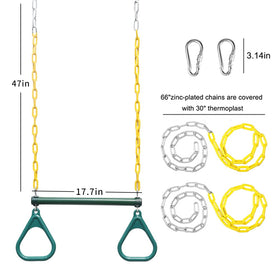 Take Me Away 48-inch chains with plastic coating for smooth, secure mounting