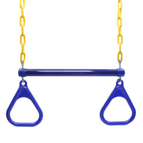 Take Me Away heavy-duty plastic-coated chains provide durable swing connections.
