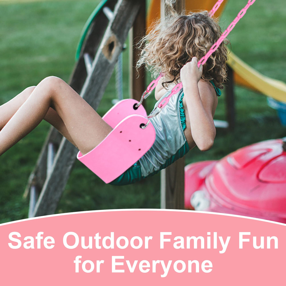Take Me Away pink swing seat supports up to 250 lbs