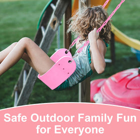 Take Me Away pink swing seat supports up to 250 lbs