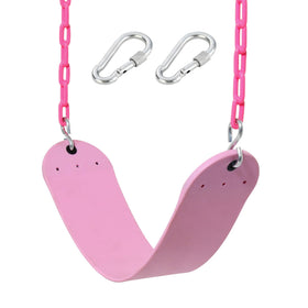 Take Me Away pink swing seat in sunny backyard for durable, kid-friendly seating