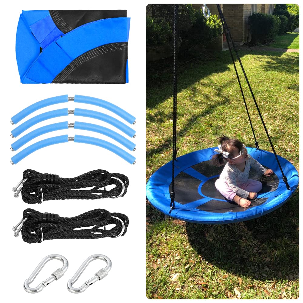 Take Me Away saucer tree swing blue frame during simple assembly