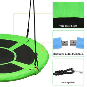 Take Me Away Saucer Tree Swing padded tubes cushion young riders during play