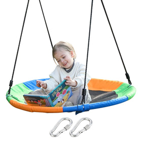 Take Me Away saucer tree swing seat for kids, assembled and sturdy for backyard play