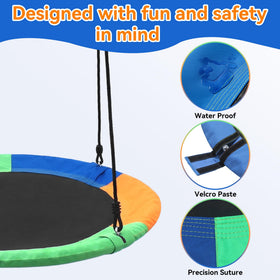 Take Me Away saucer tree swing seat for kids, heavy-duty galvanized frame resists rust