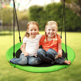Take Me Away Saucer Tree Swing supports up to 500 lb for family fun