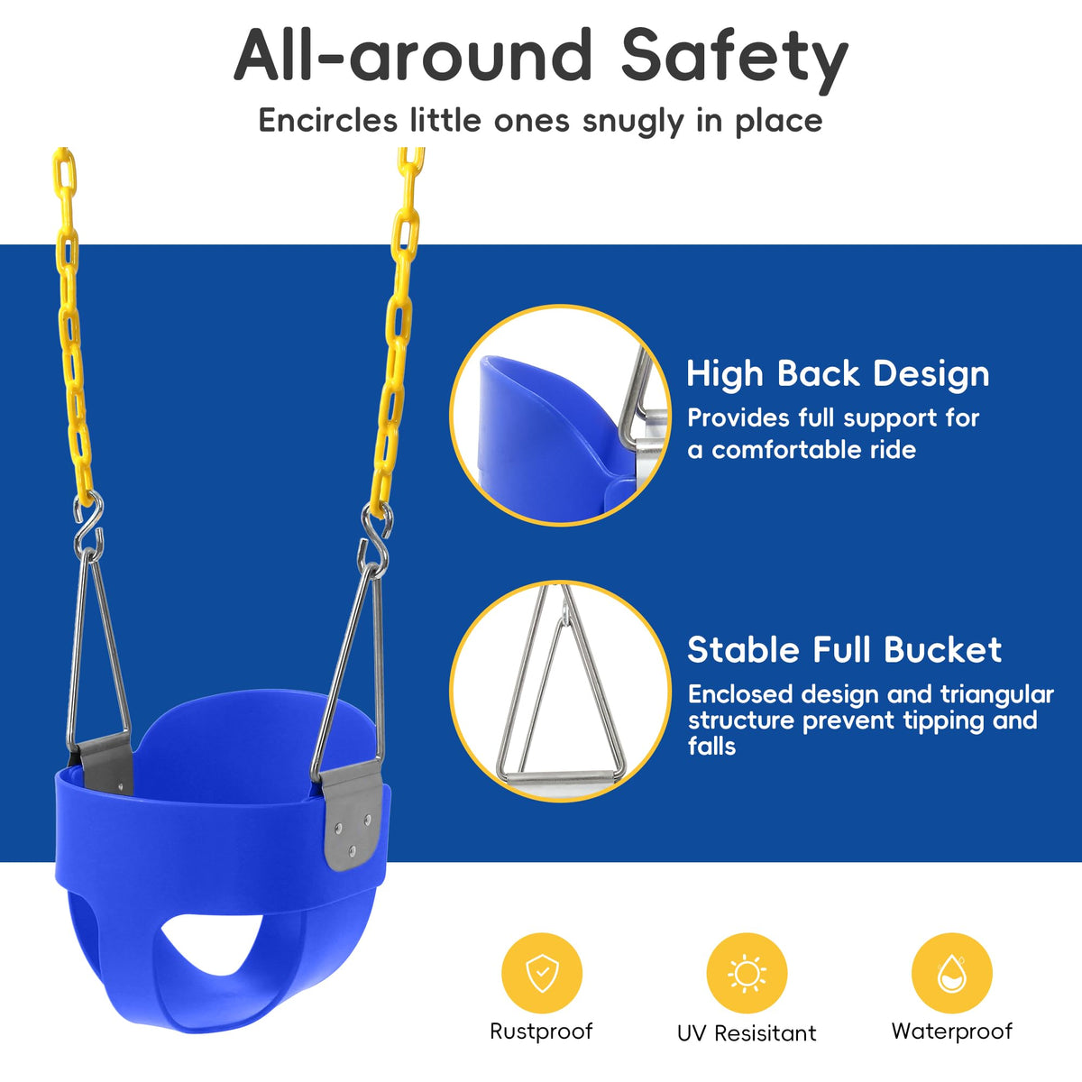 Take Me Away swing with weatherproof materials designed for durable outdoor use