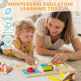 Takeeyce Montessori Busy Board finger spinner—improves fine motor skills.