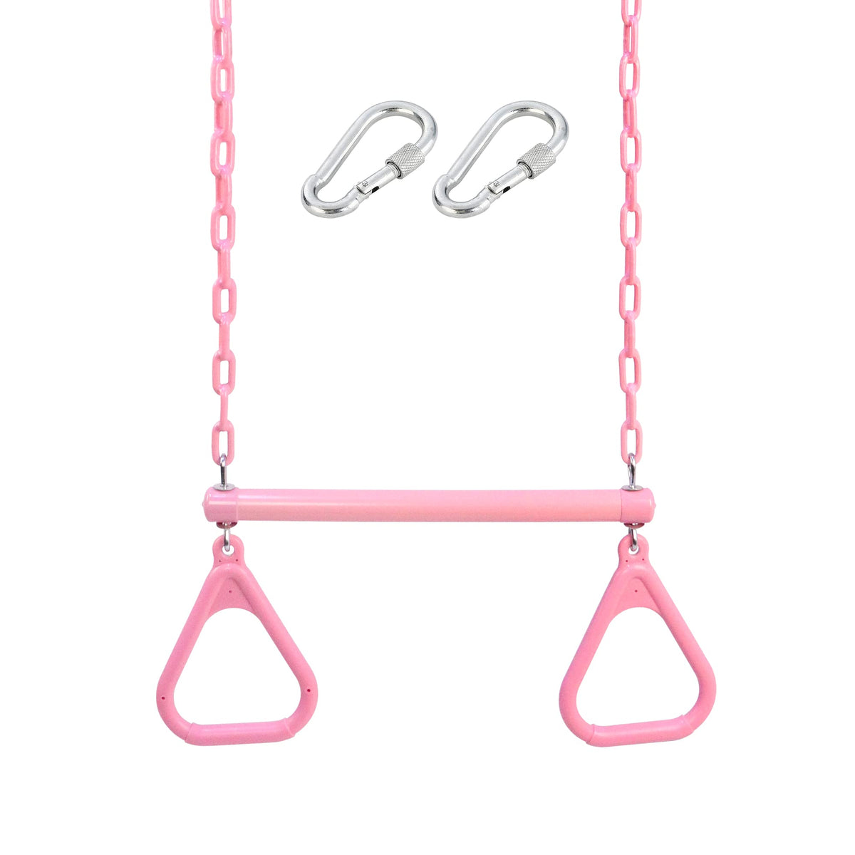 Take Me Away 18-inch pink trapeze bar with rings for active outdoor play