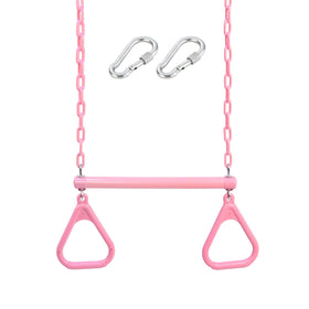 Take Me Away 18-inch pink trapeze bar with rings for active outdoor play