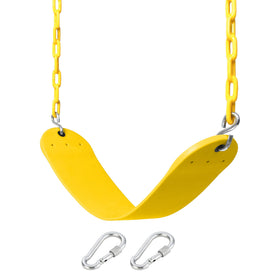 Take Me Away 66-inch heavy-duty swing seat in yellow, durable outdoor replacement.