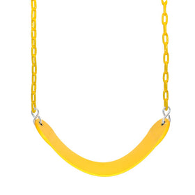 Take Me Away yellow plastic-coated chain promotes safer, comfortable backyard swings.