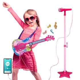 TAKIHON guitar with colorful lights enhances attention and engagement during playtime.