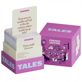 TALES 150 conversation cards in the box, ideal for social gatherings and memorable chats.