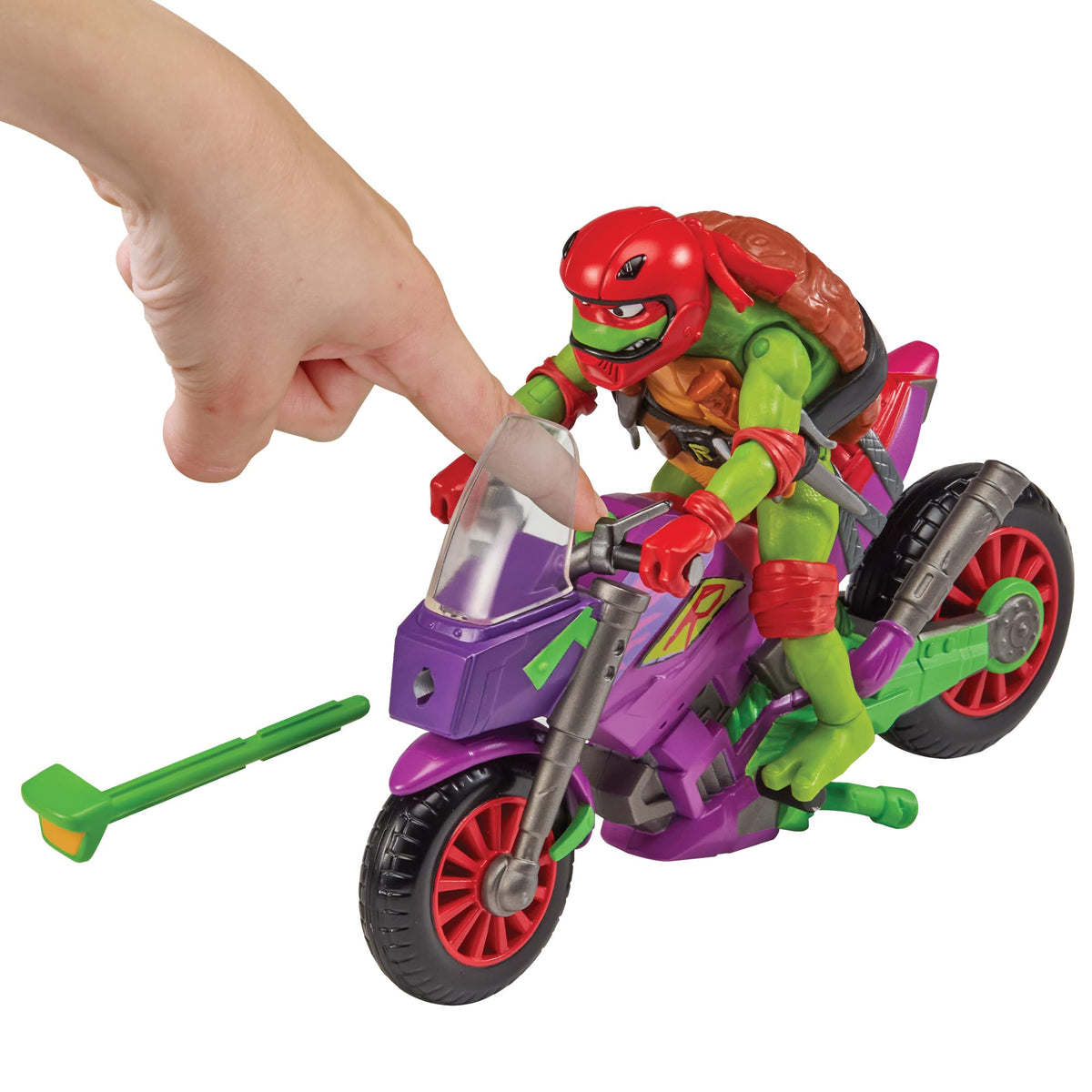 TMNT purple dragon cycle side detail highlights sleek design for display