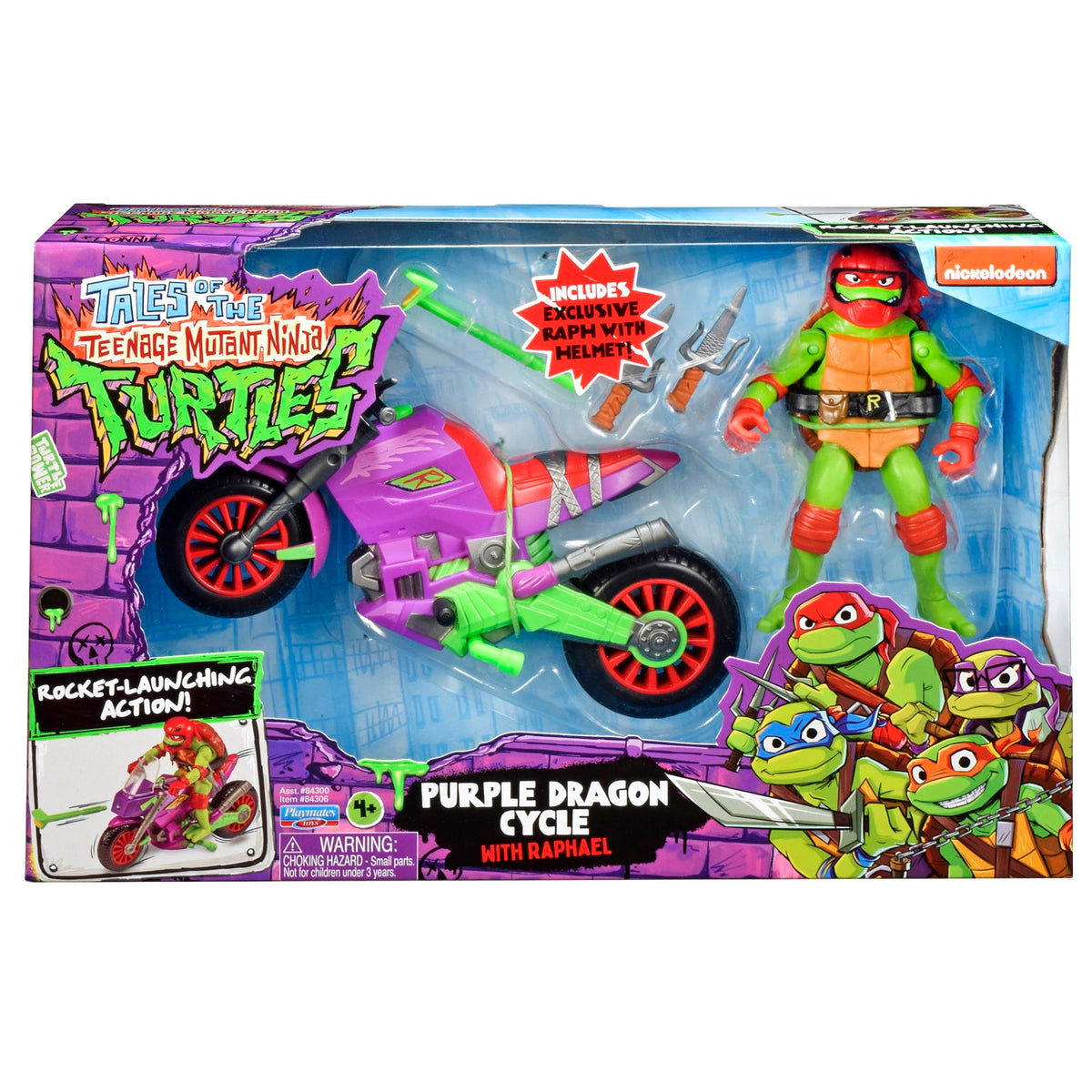 Raphael figure from Tales TMNT with red mask and accessories