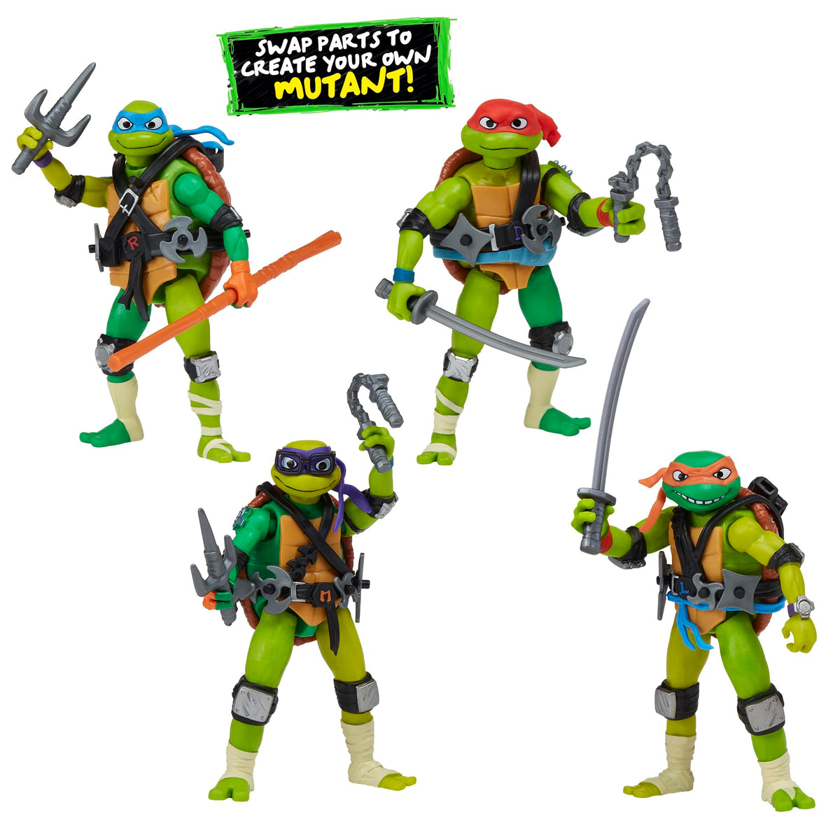TMNT TV-authentic detailing on figures enhances display