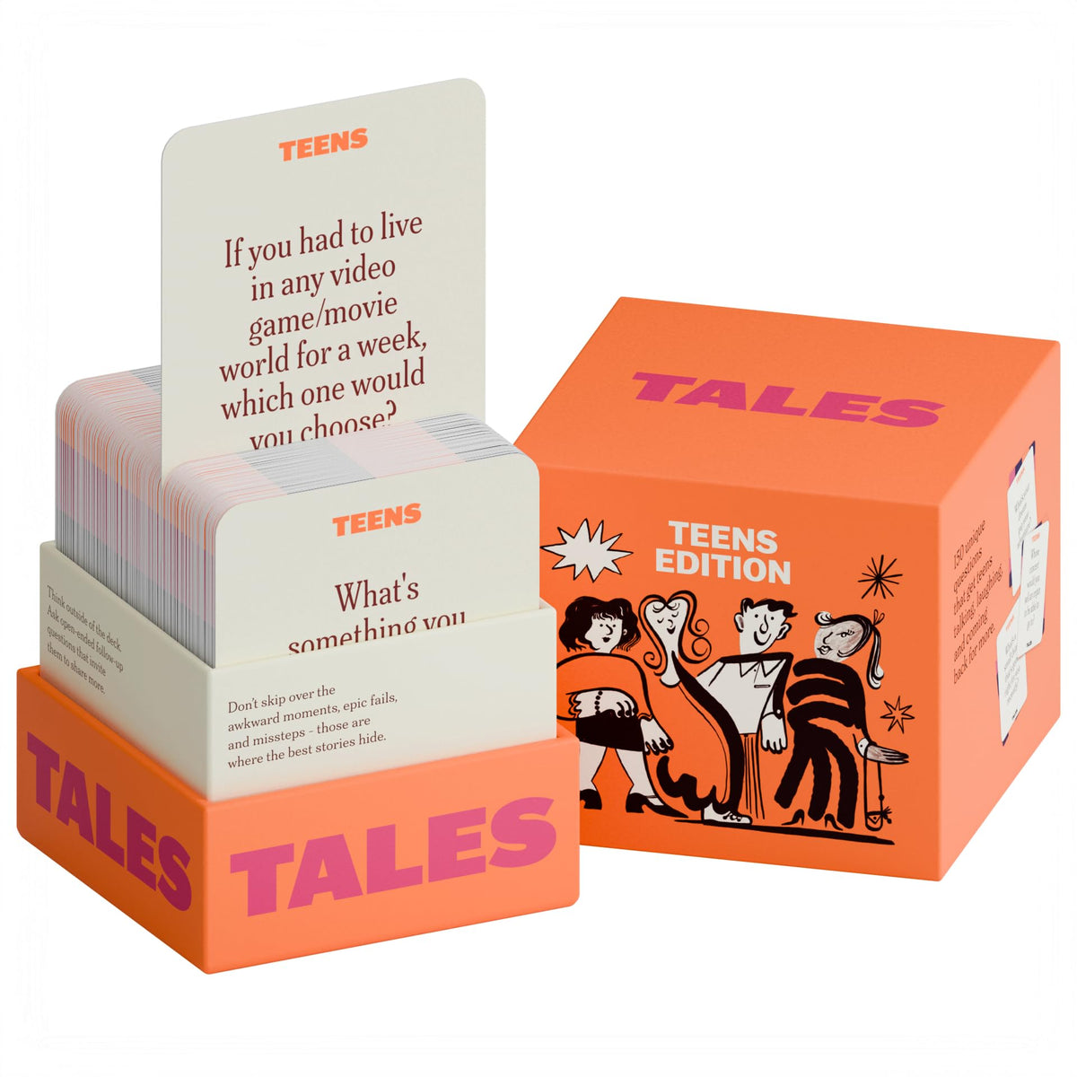 TALES Teens Edition box ready for easy setup and on-the-go conversations