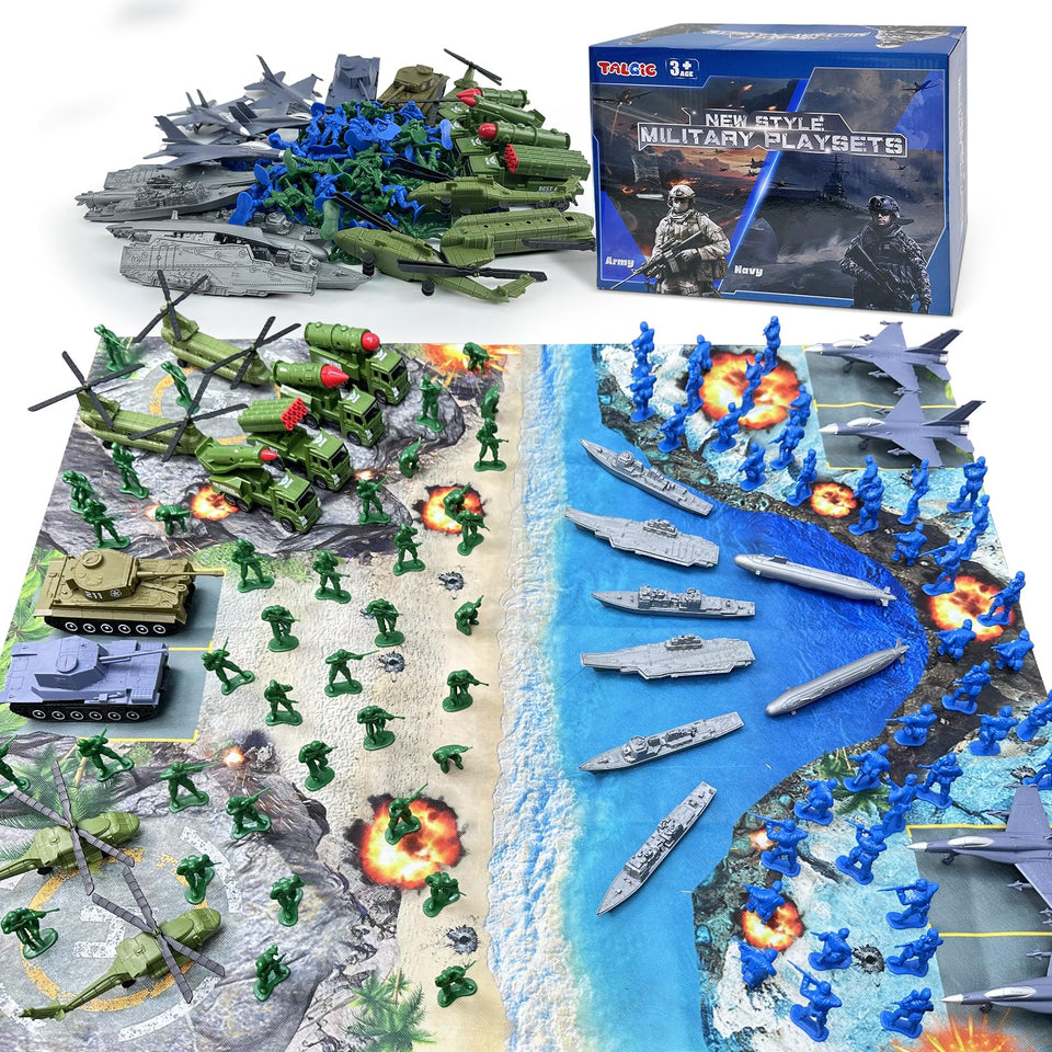 TALGIC Army Men Playset 80 figures for imaginative battles and cooperative play