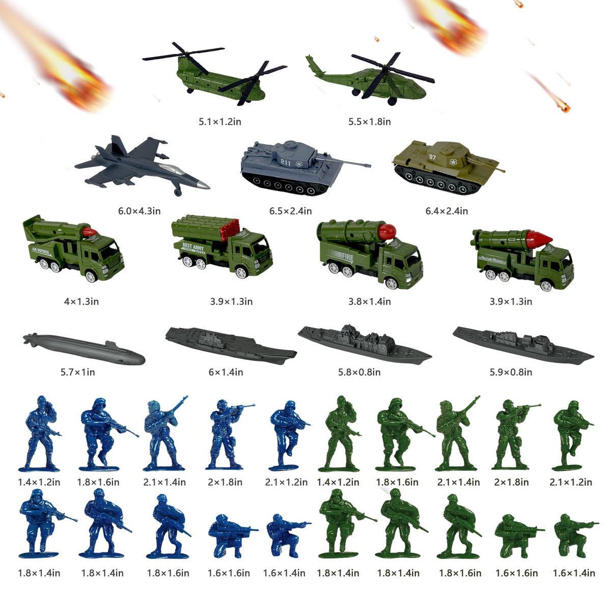 TALGIC Army Men Playset helicopters add aerial action to missions