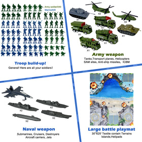TALGIC Army Men Playset tanks support rugged action in play battles