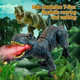 TALGIC dinosaur sprays water via stream remote for dynamic pretend play.