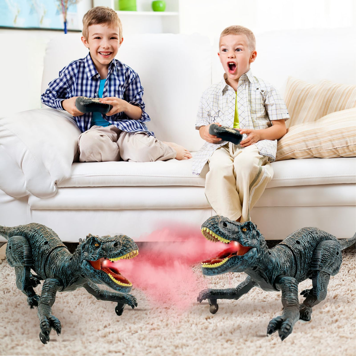 TALGIC kid-friendly RC dino blue, ideal birthday gift idea.
