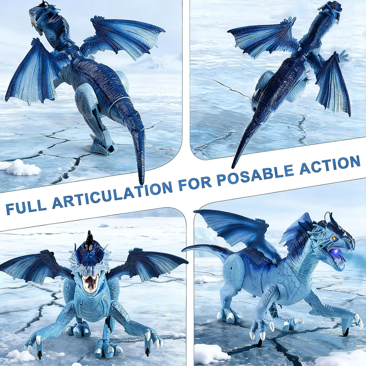 TALGIC dragon with glowing eyes enhancing nighttime scenes