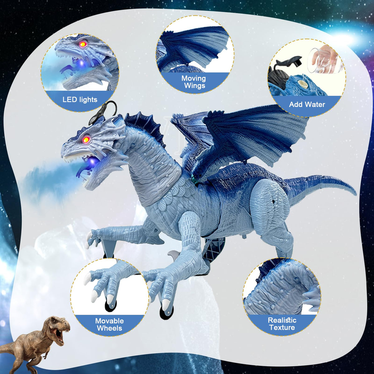 TALGIC dragon spraying mist for dramatic play effects